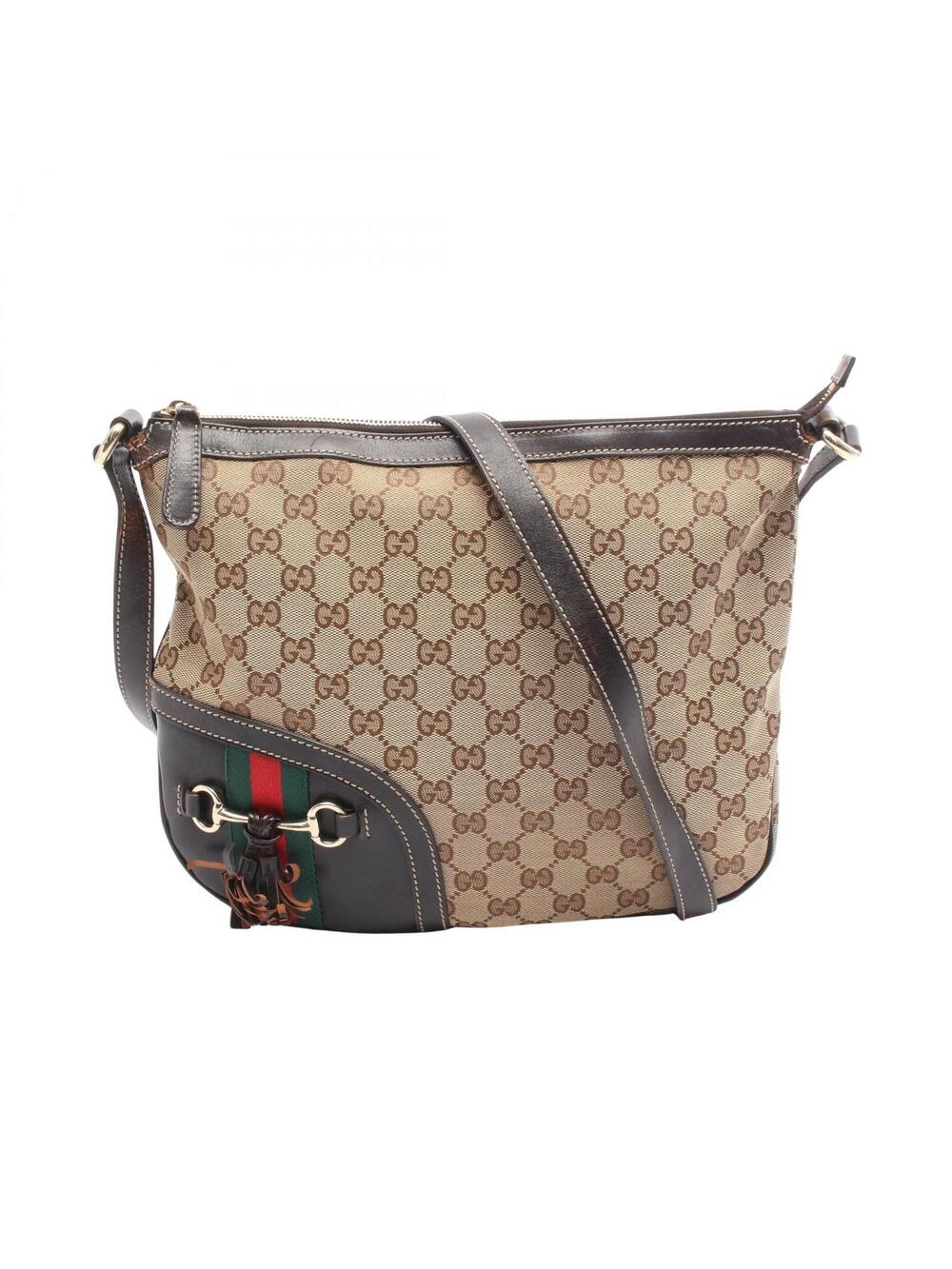 Gucci Horsebit Gg Canvas Shoulder #277358G44B